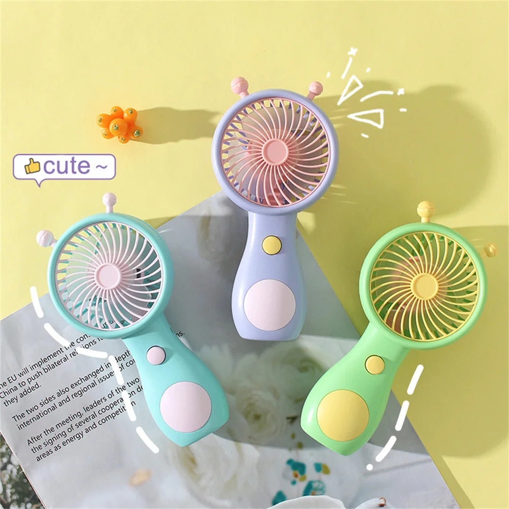 Mini Portable USB Handheld Charging Fan Cute Snail Design Compact Pocket Fan