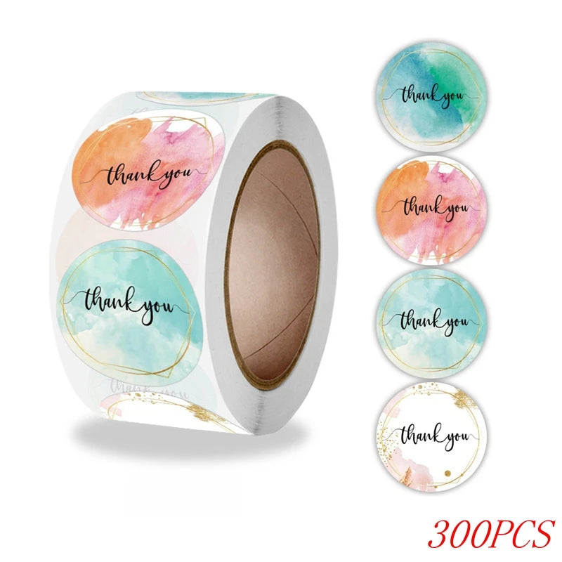 Thank You Stickers Roll – Elegant Packaging Labels for Small Business & Gift Wrapping