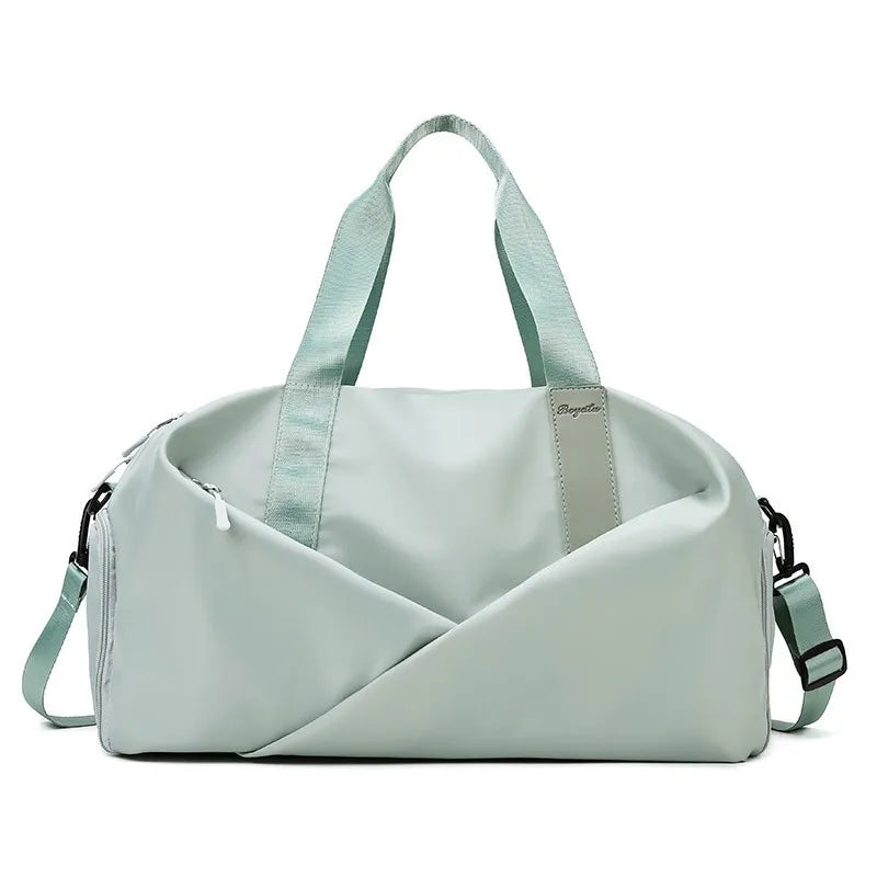 Women Gym Duffle Bag with Wet Pocket and Shoe Compartment