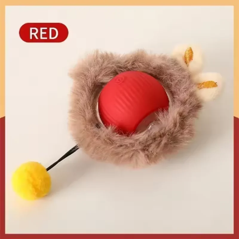 Cat Toy Ball Interactive Teasing Stick Wear Resistant Bite Pet Toy