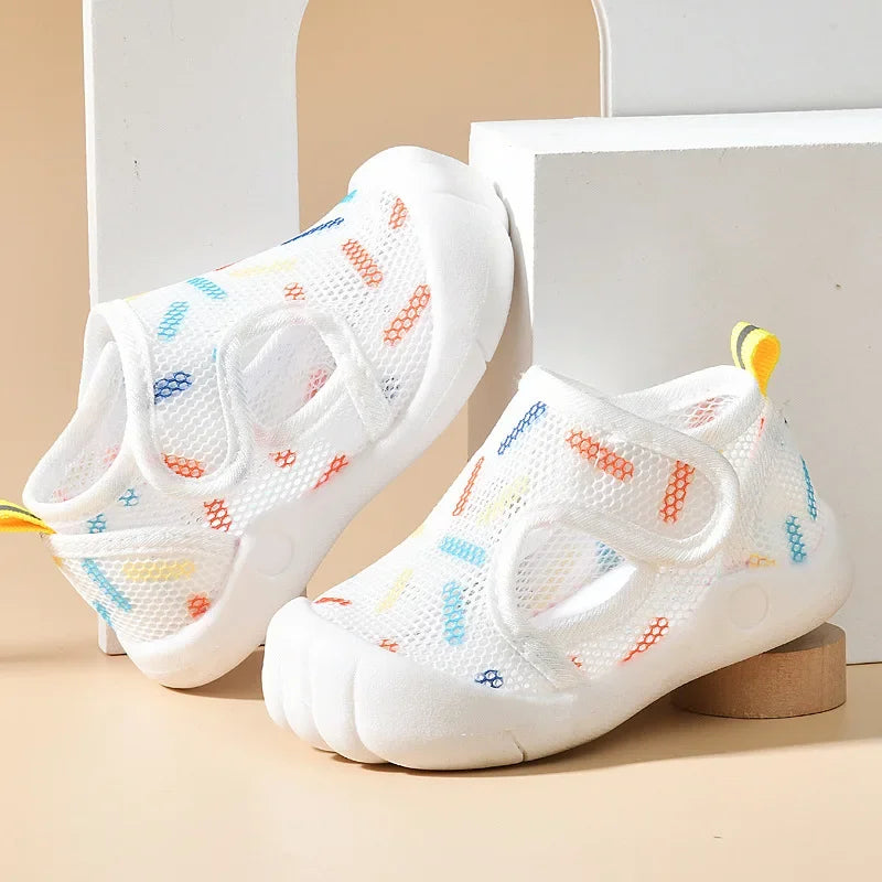 Kids Summer Mesh Sandals Breathable Anti-Slip Soft Sole Baby Shoes Lightweight First Walkers Toddler Sandals 1–4T