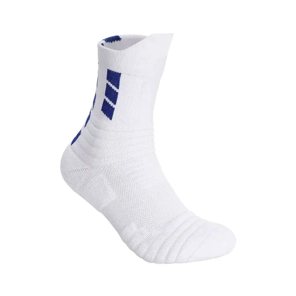 Veidoorn Sport Socks Mid Calf Thick Cushion Non Slip Running Basketball Cycling Socks