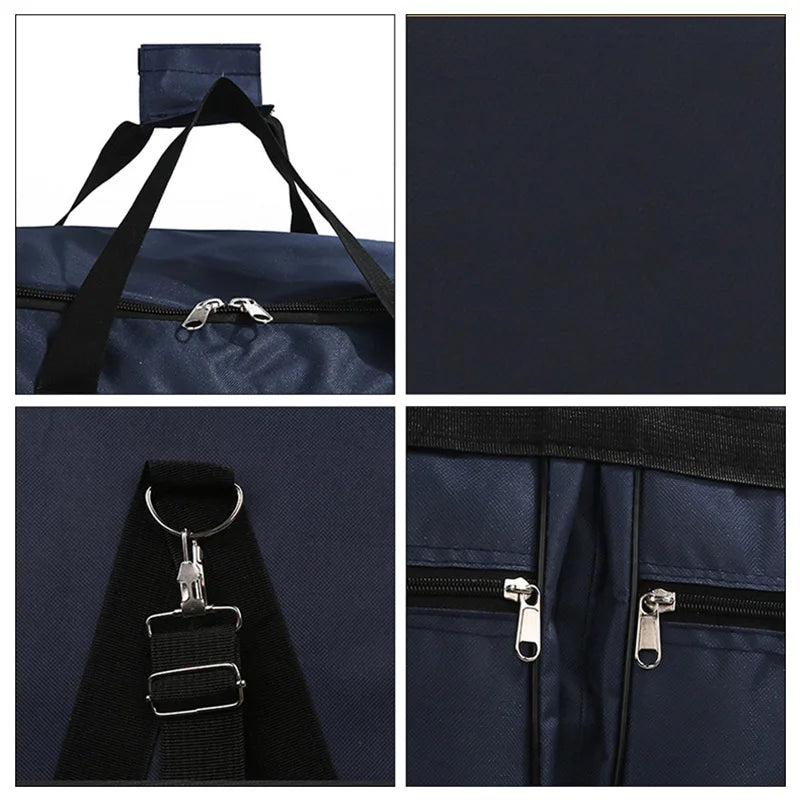 Foldable Travel Gym Bag Large Capacity Waterproof Duffel Bag Multi-Compartment Luggage