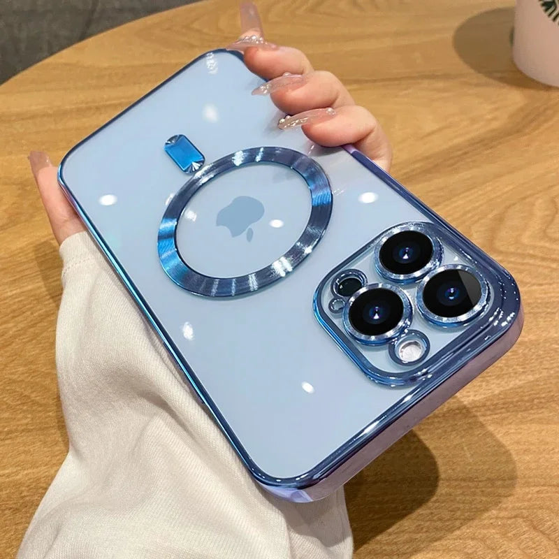Transparent Magnetic Wireless Charging iPhone Case