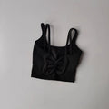 Women Sports Bra Push Up Padded Yoga Fitness Vest Back Knot Gym Top