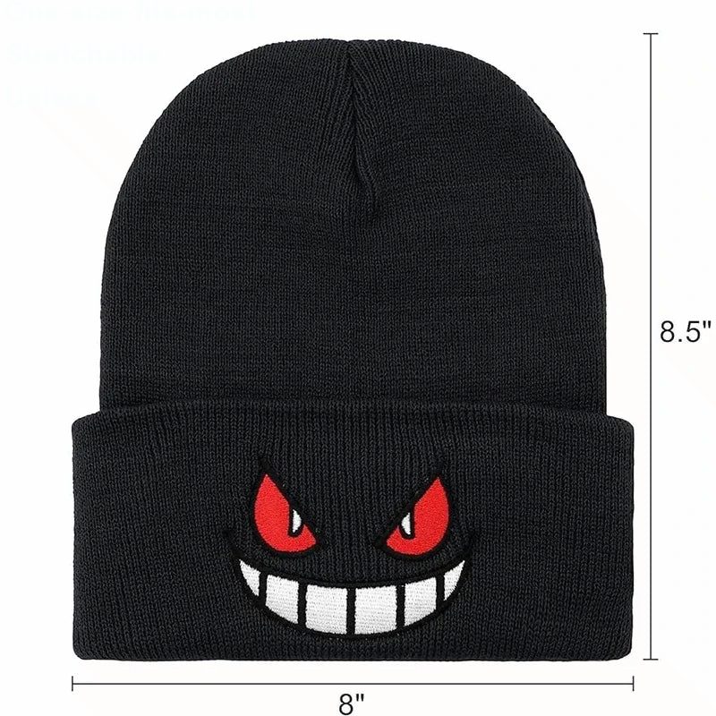Unisex Anime Embroidered Knit Cap for Adults and Kids Cosplay Hat