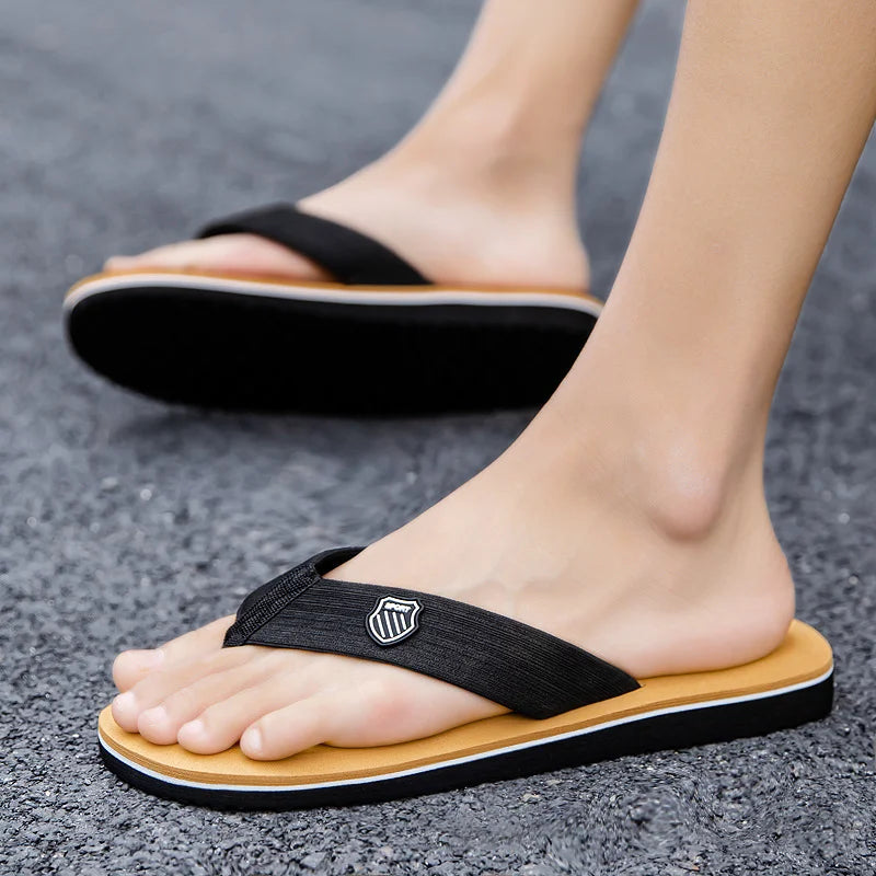 Men Flip Flops Casual Beach Sandals Non Slip Lightweight Summer Slippers Outdoor Slides