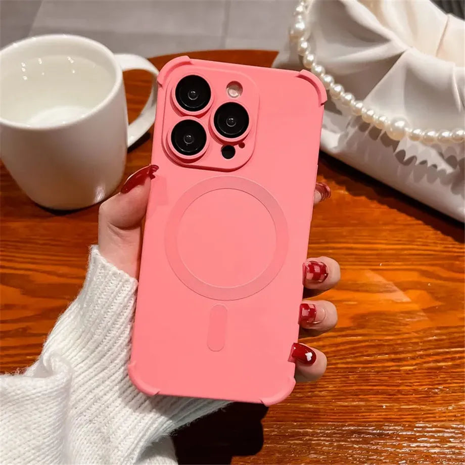 Magnetic Shockproof Silicone Bumper iPhone Case