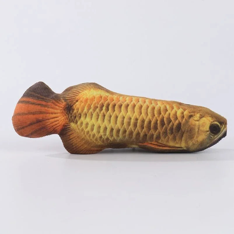 Interactive Fish Plush Cat Toy Chew Teaser Toy
