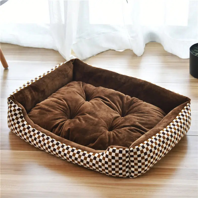 Warm Square Dog Bed for Small Medium Large Dogs and Cats