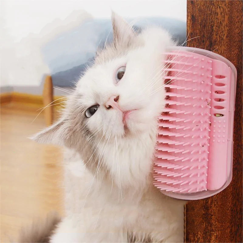 Cat Corner Scratcher Massage Comb with Catnip