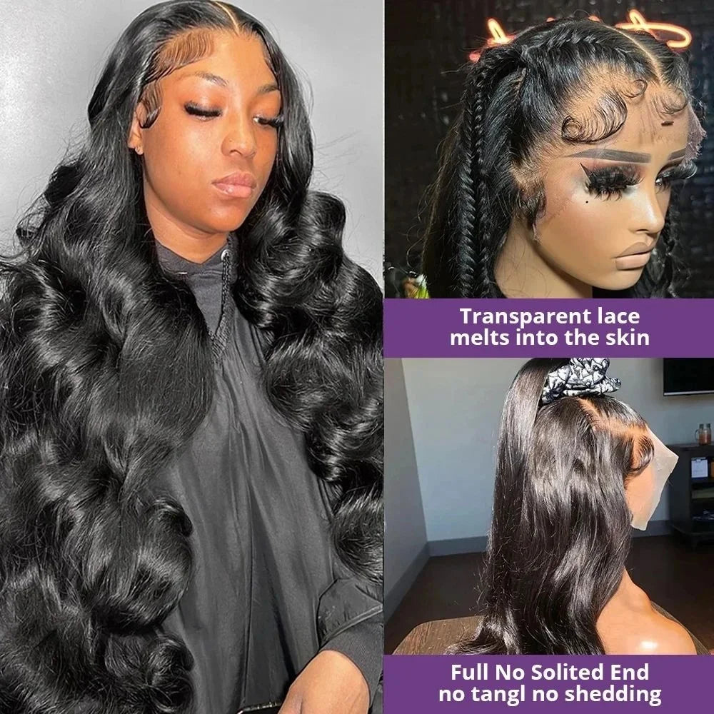 Body Wave Human Hair Wig – HD Lace Front Glueless Natural Hairline Wig