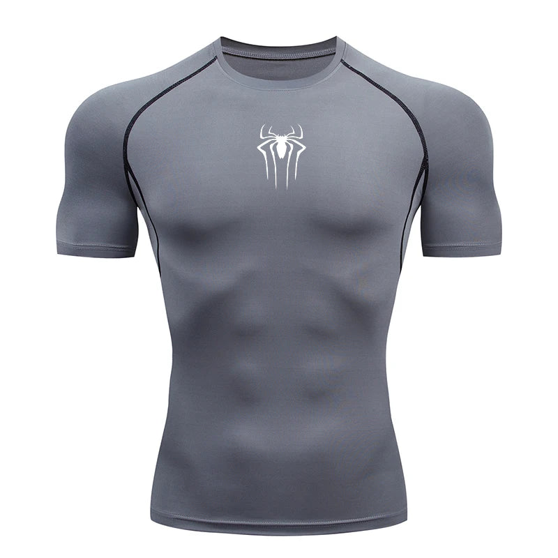 Men Compression Short Sleeve Quick Dry Gym Running Fitness T Shirt