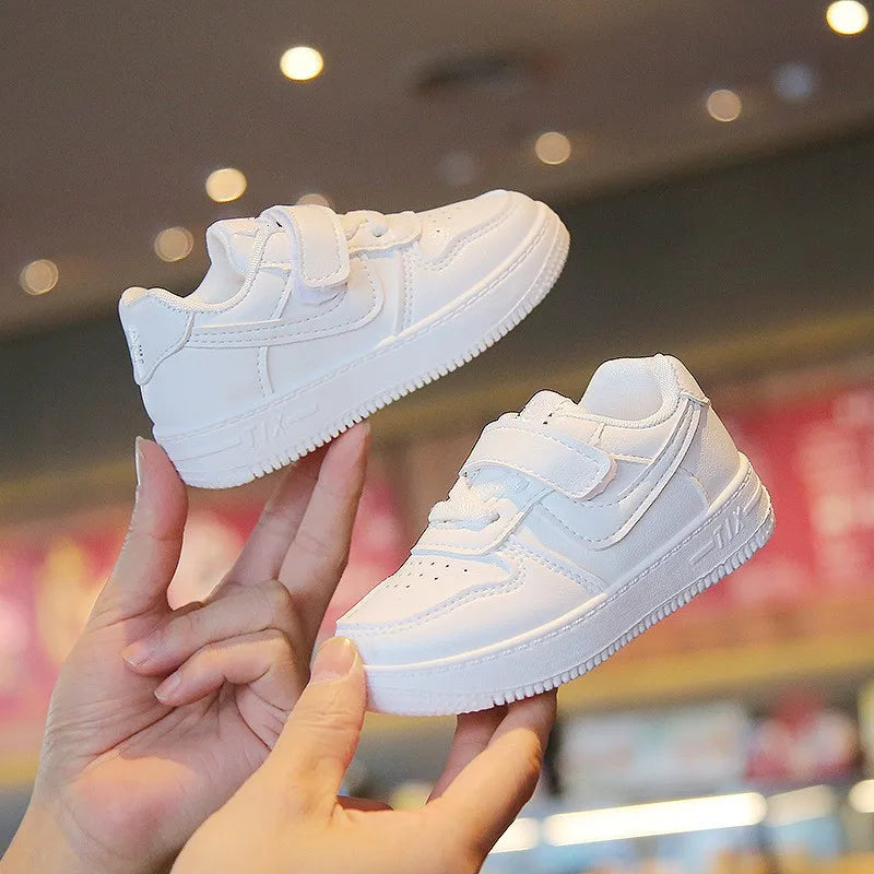 Kids White Sneakers Soft Sole Casual Sports Shoes for Boys Girls