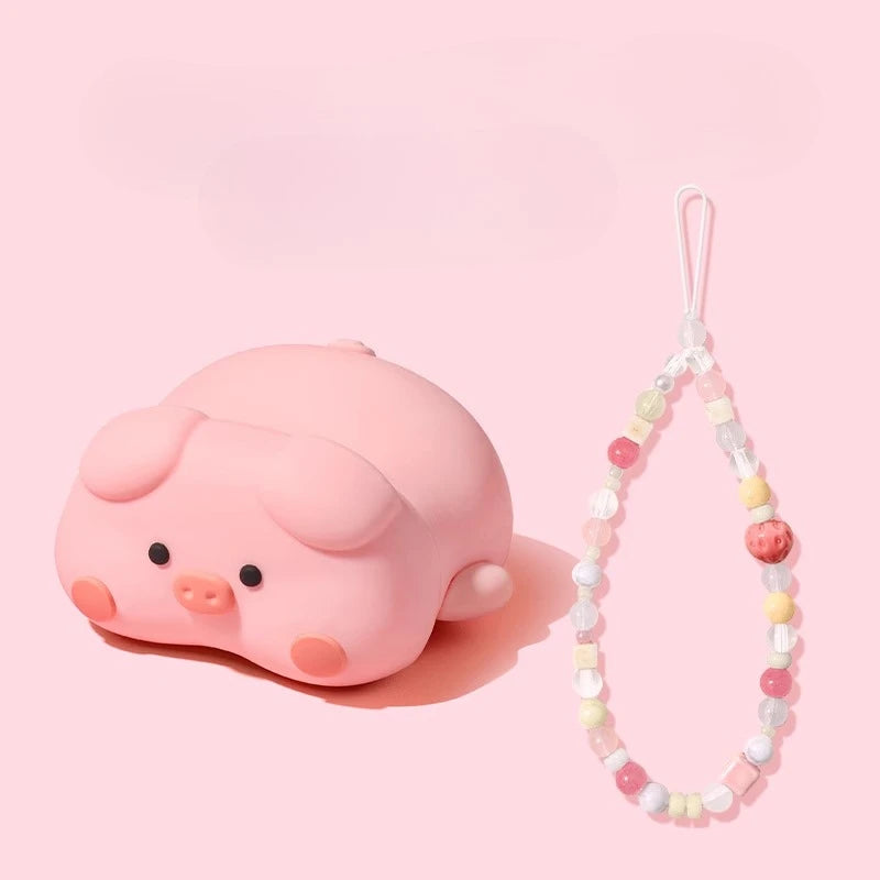 Cute 3D Pig AirPods Case Soft Protective Cover