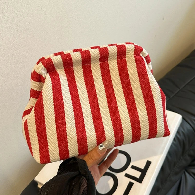 Women Woven Crochet Shoulder Bag Beach Clutch Ruched Hobo Purse