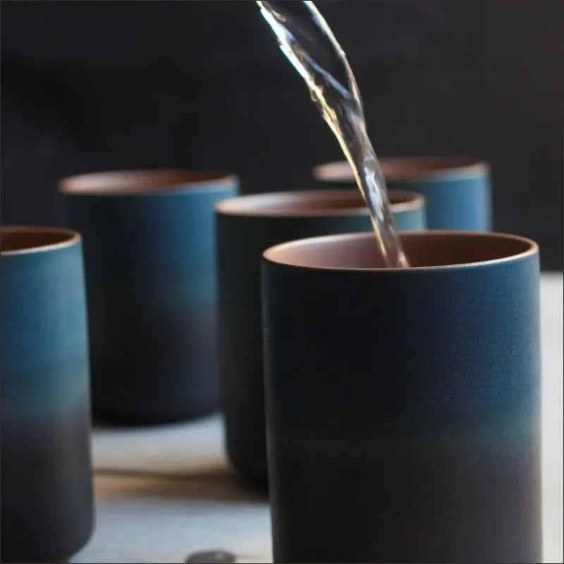 Stoneware Coffee Mug Kiln Fired Gradient Large Water Cup