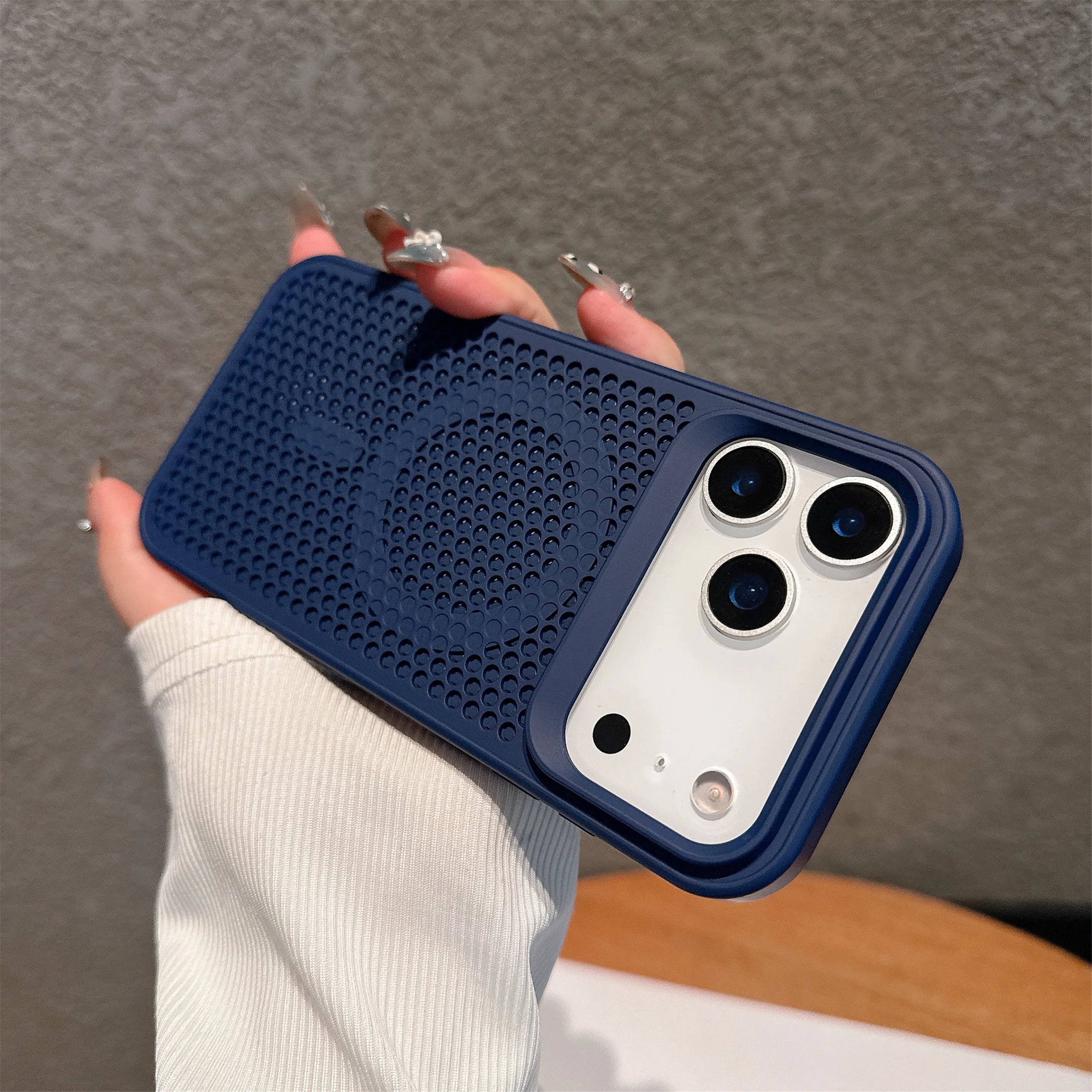 Breathable Mesh Heat Dissipation Magnetic iPhone Case
