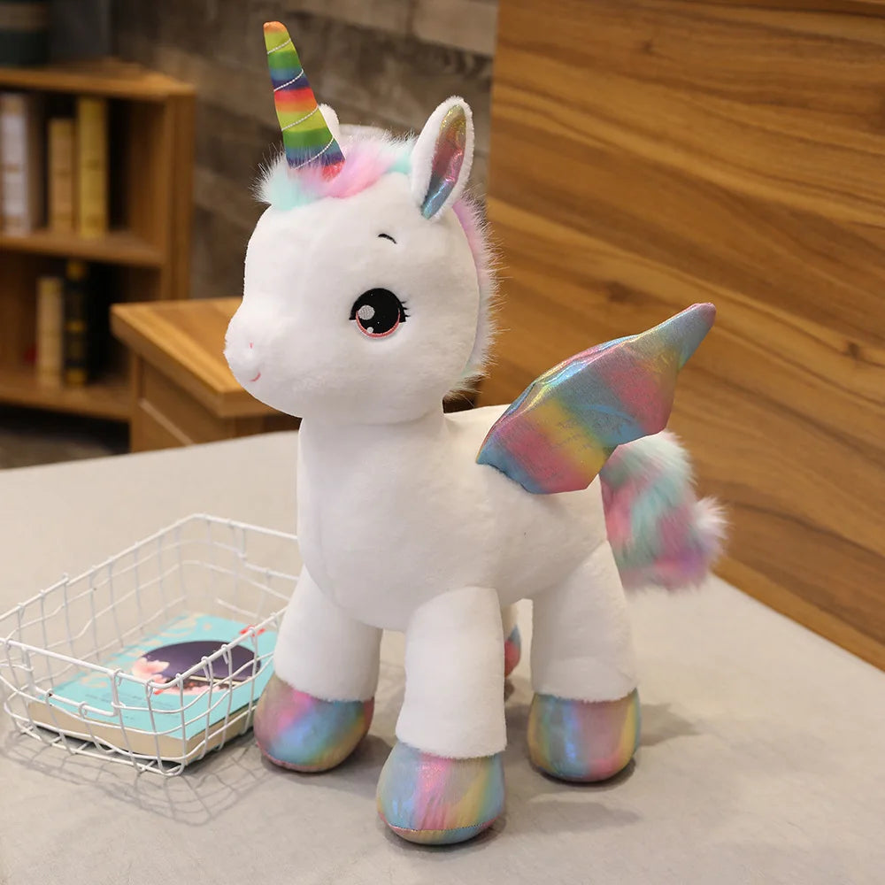 Rainbow Unicorn Plush Toy Soft Stuffed Animal Pillow Cute Kawaii Unicorn Doll for Kids Gift & Room Decor