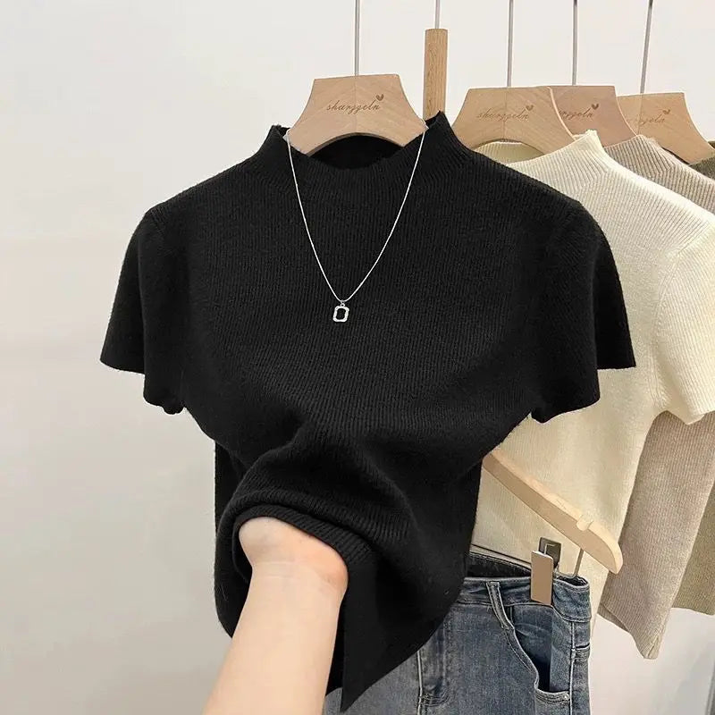 Women Slim Fit Turtleneck Knit Sweater