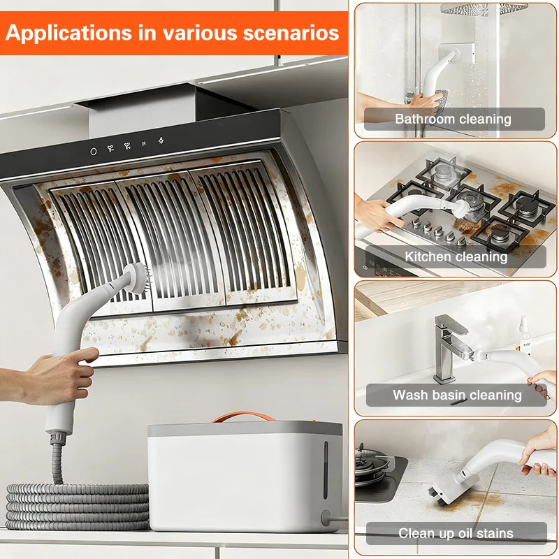 Handheld High Temperature Steam Cleaner Kitchen Hood Deep Cleaning Sanitizing