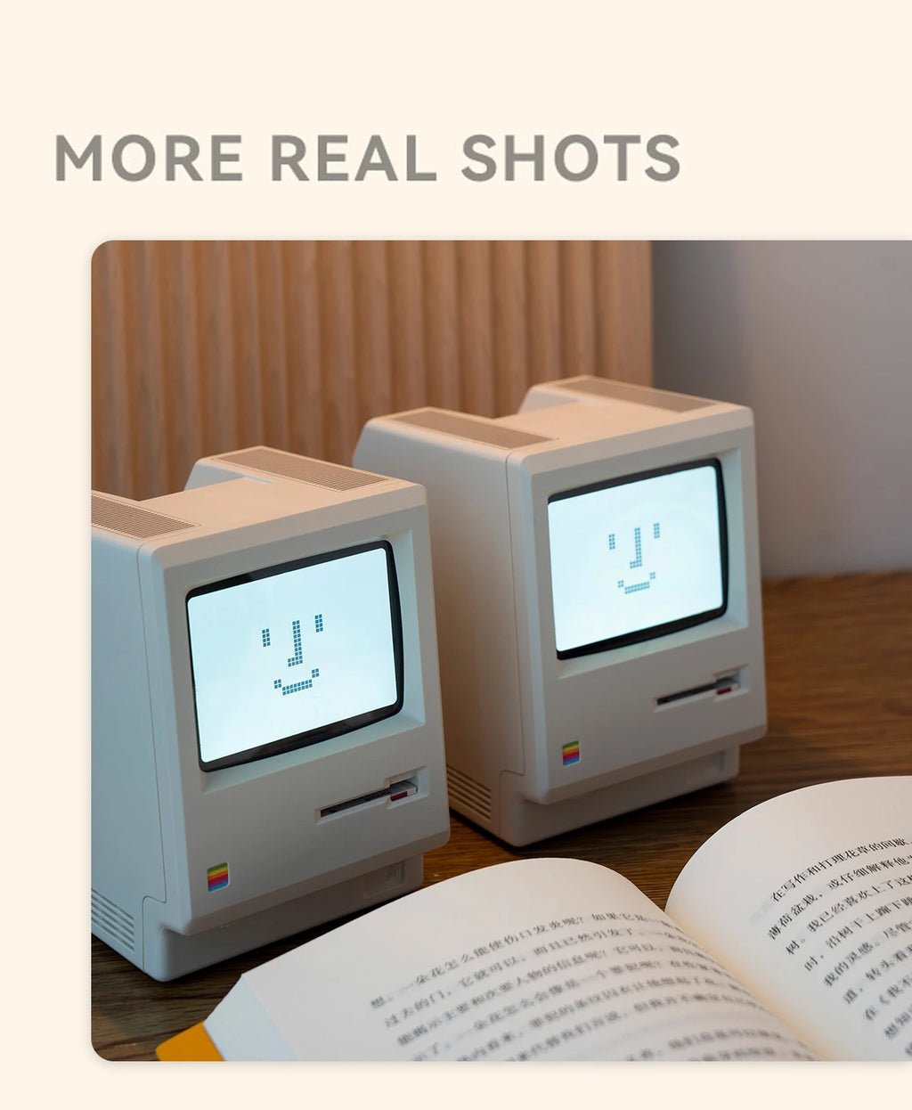 Retro Macintosh Alarm Clock Digital Desktop Ornament Classic Home Decor Clock