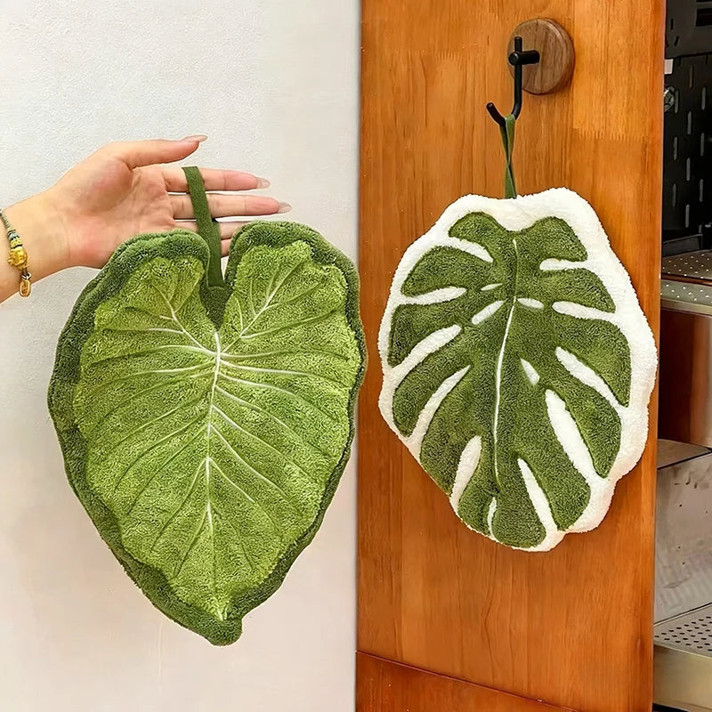 Super Absorbent Hand Towel Kitchen Bathroom Hanging Cleaning Cloth Handkerchief