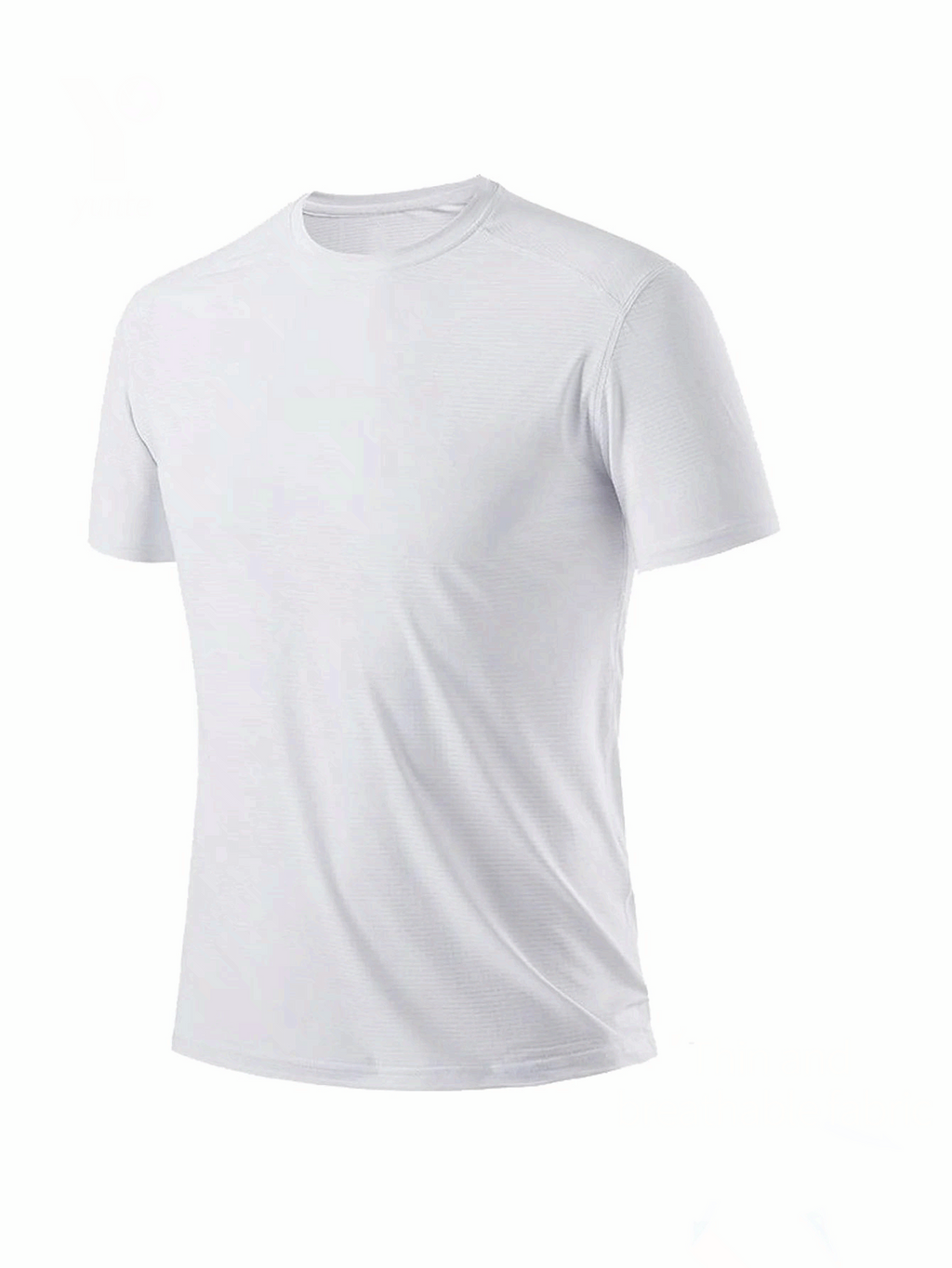 Men 7 Pack White Quick Dry Breathable Gym T Shirt Round Neck Fitness Running Tee