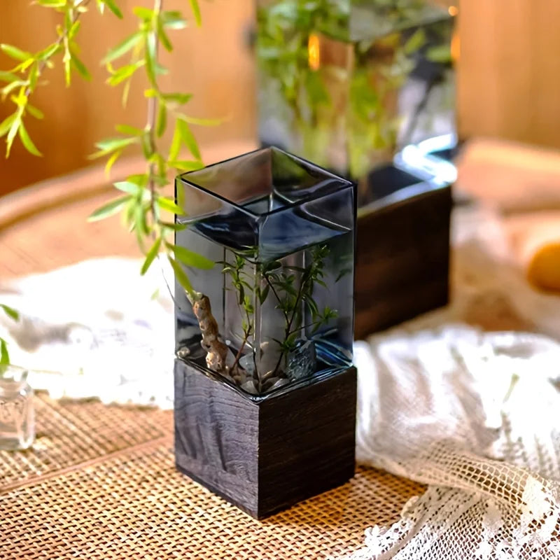 Nordic Acrylic Vase with Base Minimalist Flower Vase for Table Decor Gift