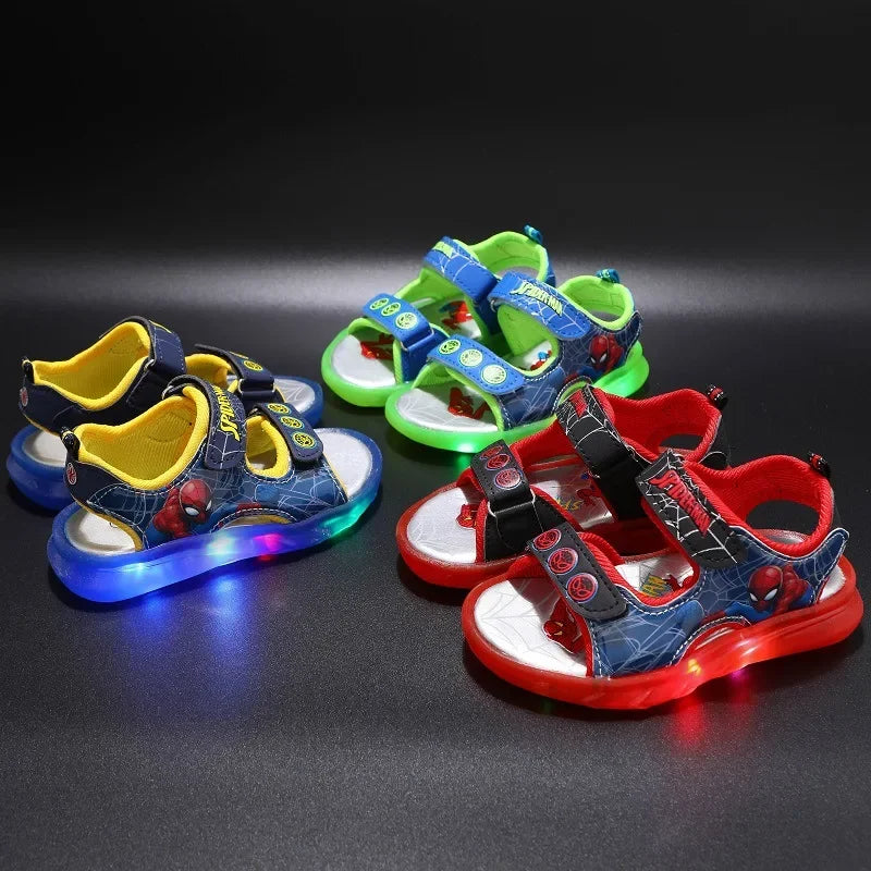 Kids LED Light Up Sandals Non Slip Summer Sports Shoes for Boys and Girls
