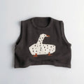 Kids Knitted Cotton Vest Cartoon Sleeveless Sweater for Boys & Girls