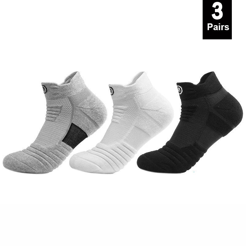 Men Compression Sports Socks High Elastic Breathable Basketball Cycling Running Tube Socks 1–3 Pairs