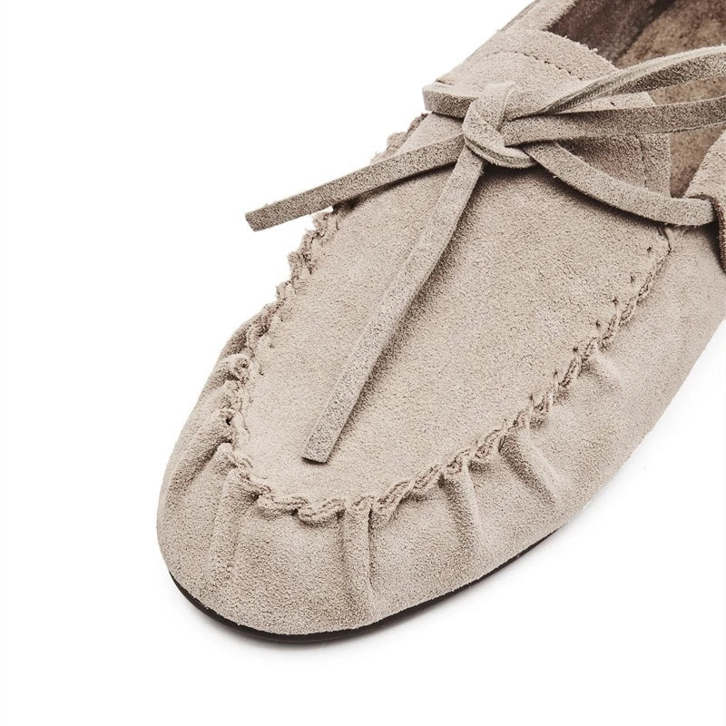 Women Leather Loafers Slip On