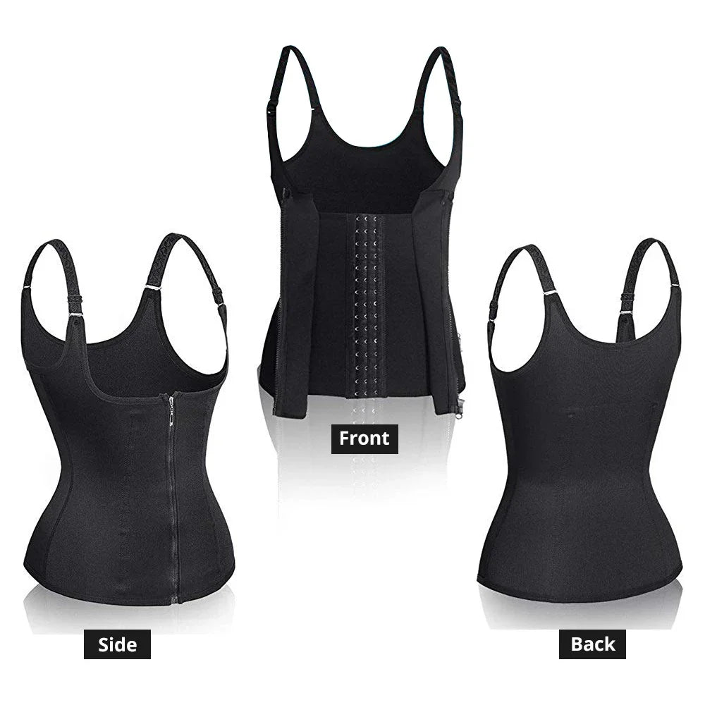 Women Waist Trainer Zipper Body Shaper Tank Top