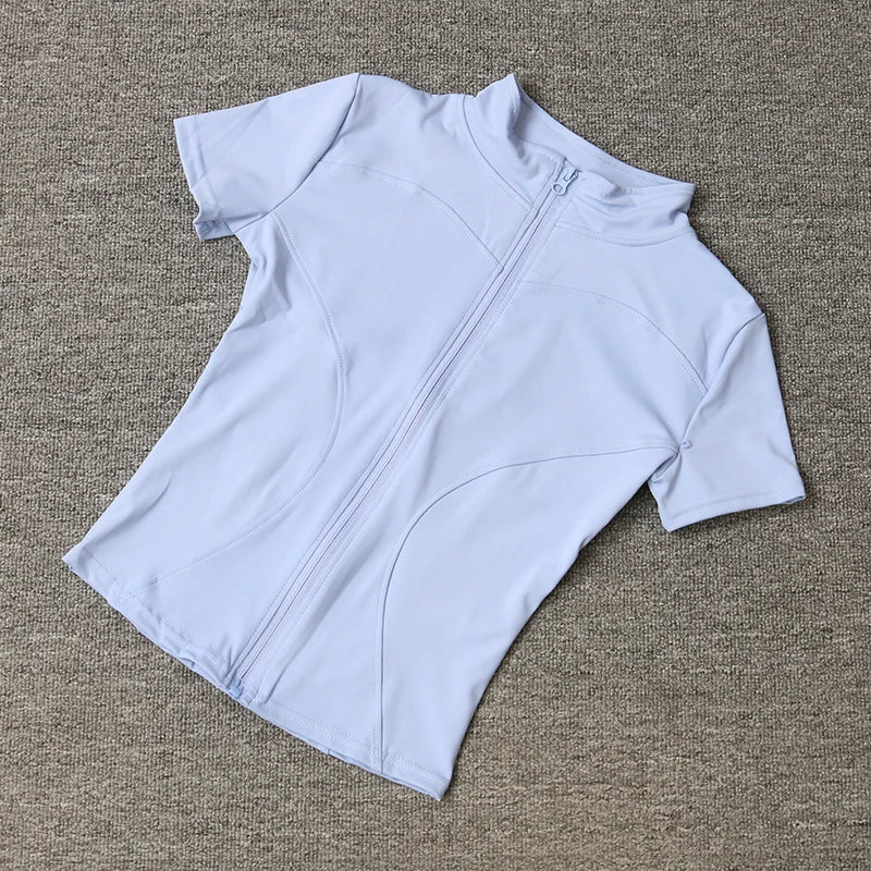 Women Zip Yoga Sportswear Slim Fit Quick Dry Running Fitness Set