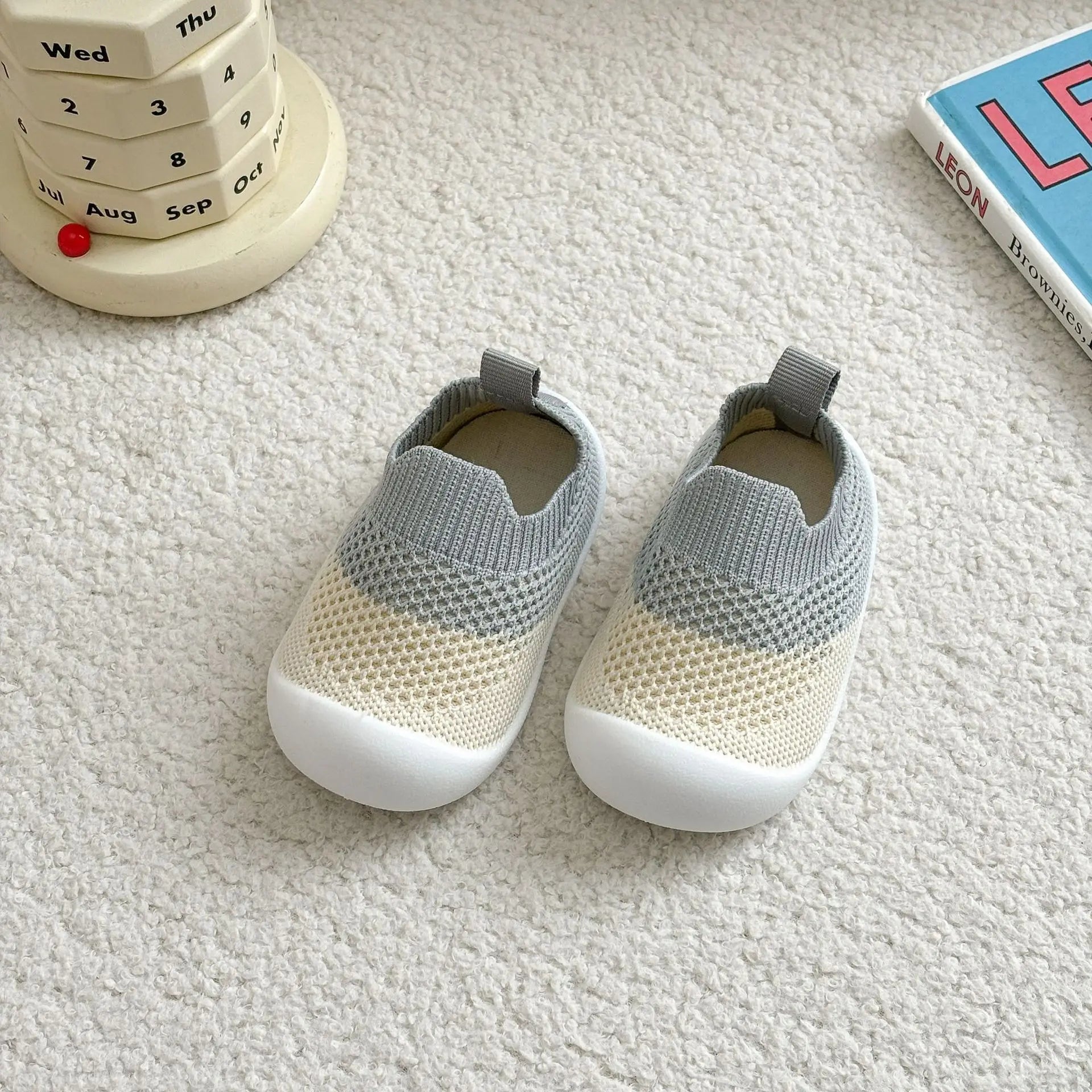 Baby Breathable Sock Shoes Anti Slip Rubber Sole Infant Slippers