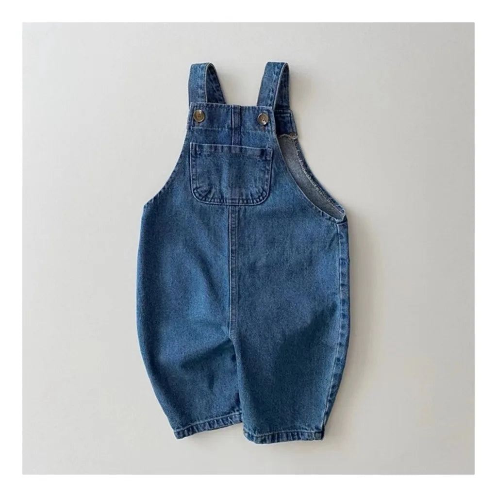 Kids Denim Romper Sleeveless Jumpsuit for Toddler Boys & Girls