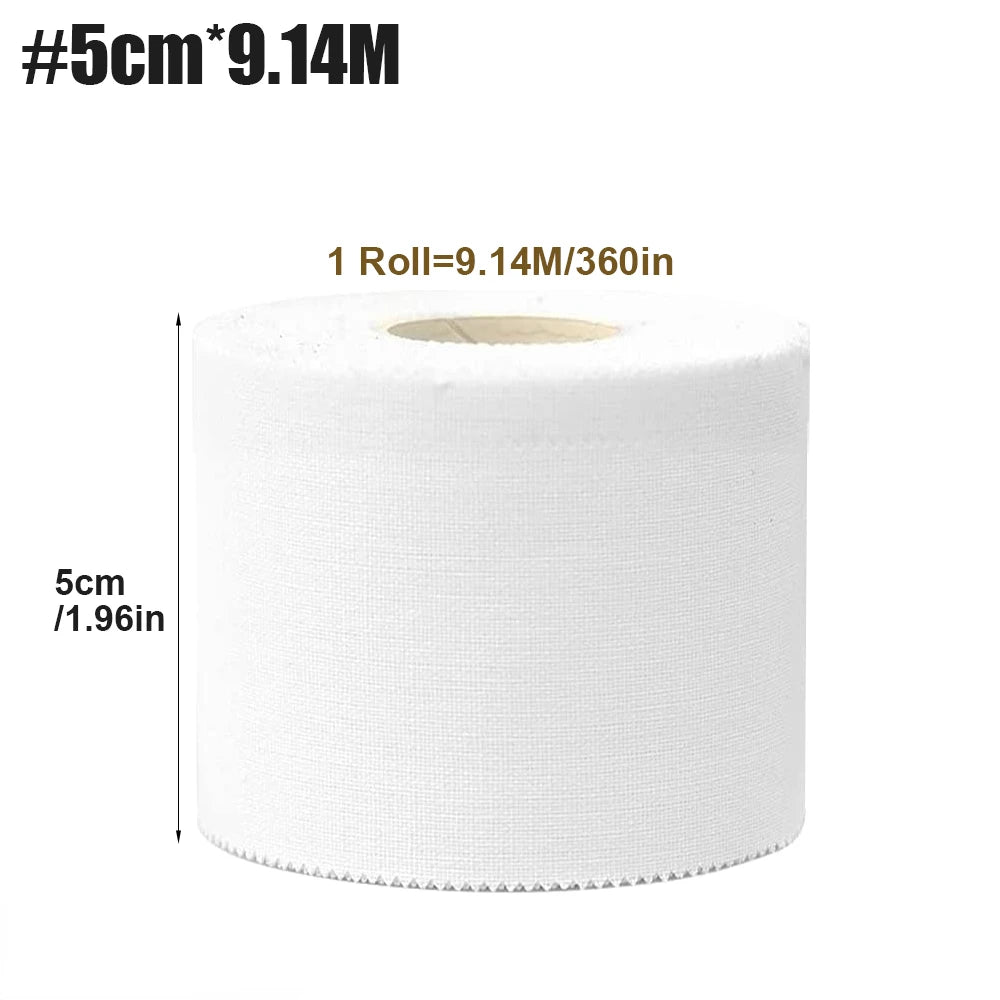 Waterproof Cotton Sports Tape Boxing Adhesive Bandage Injury Support Wrap 5 Rolls