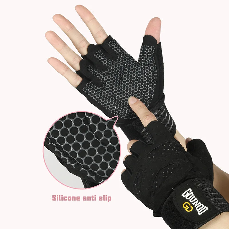 Weightlifting Gloves Wrist Support Anti Slip Gym Gloves