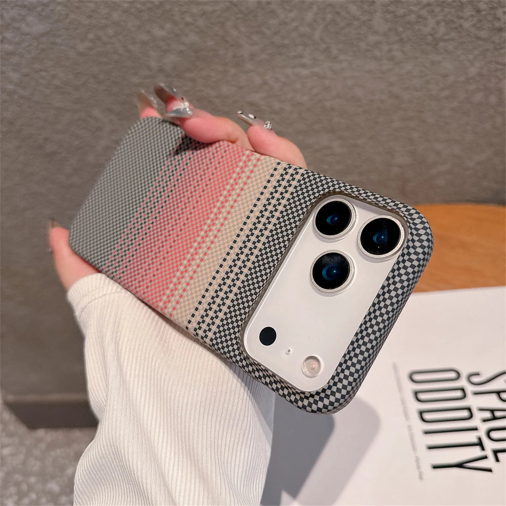 Kevlar Carbon Fibre PC Hard Shockproof Ultra Thin iPhone Case