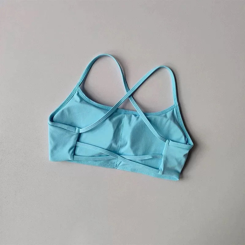 Women Cross Back Sports Bra Shockproof Yoga Running Fitness Vest