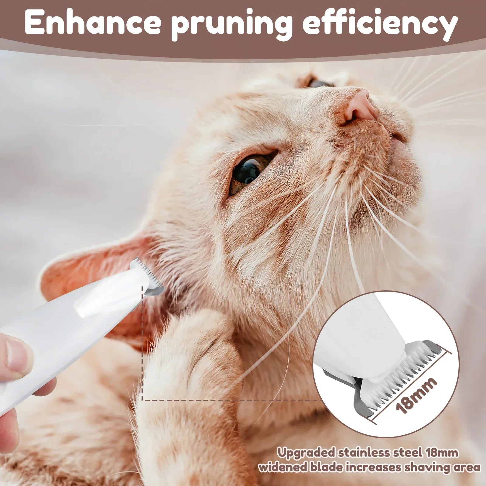 Waterproof Dog Paw Trimmer with LED Light Pet Grooming Clippers