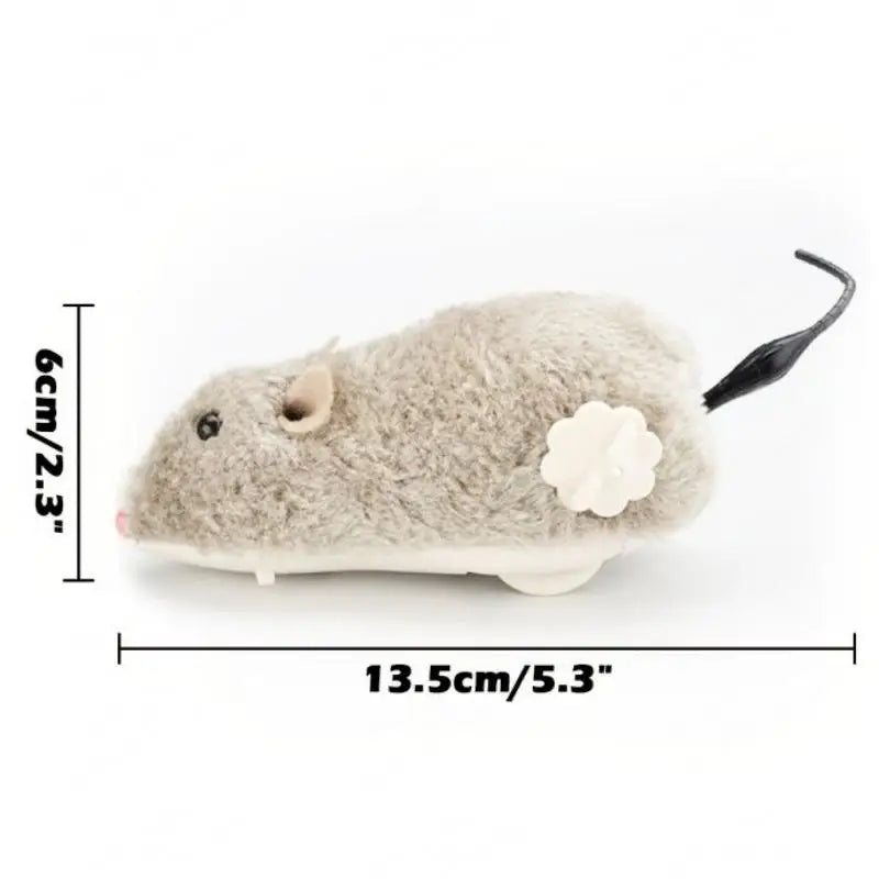 Interactive Plush Mouse Toy for Cats and Dogs Lifelike Moving Pet Toy