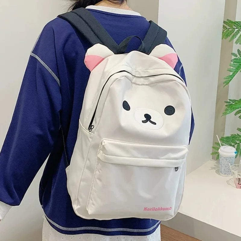 Rilakkuma Bear Large Capacity School Backpack Student Shoulder Bag