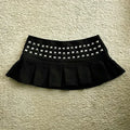 Women Y2K Flag Print Low Rise Denim Mini Shorts Slim Fit Harajuku Gothic Style