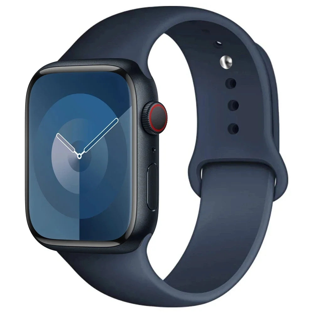 Silicone Apple Watch Band – Sport Strap Replacement for Apple Watch Series 3–9, SE & Ultra