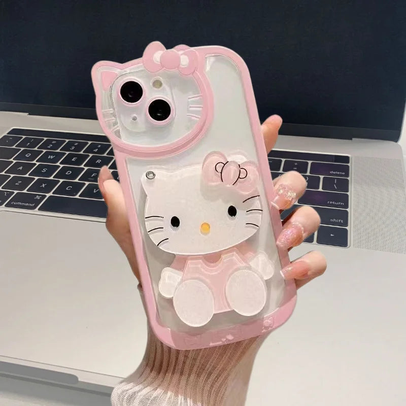 Hello Kitty Cute Cosmetic Mirror iPhone Case