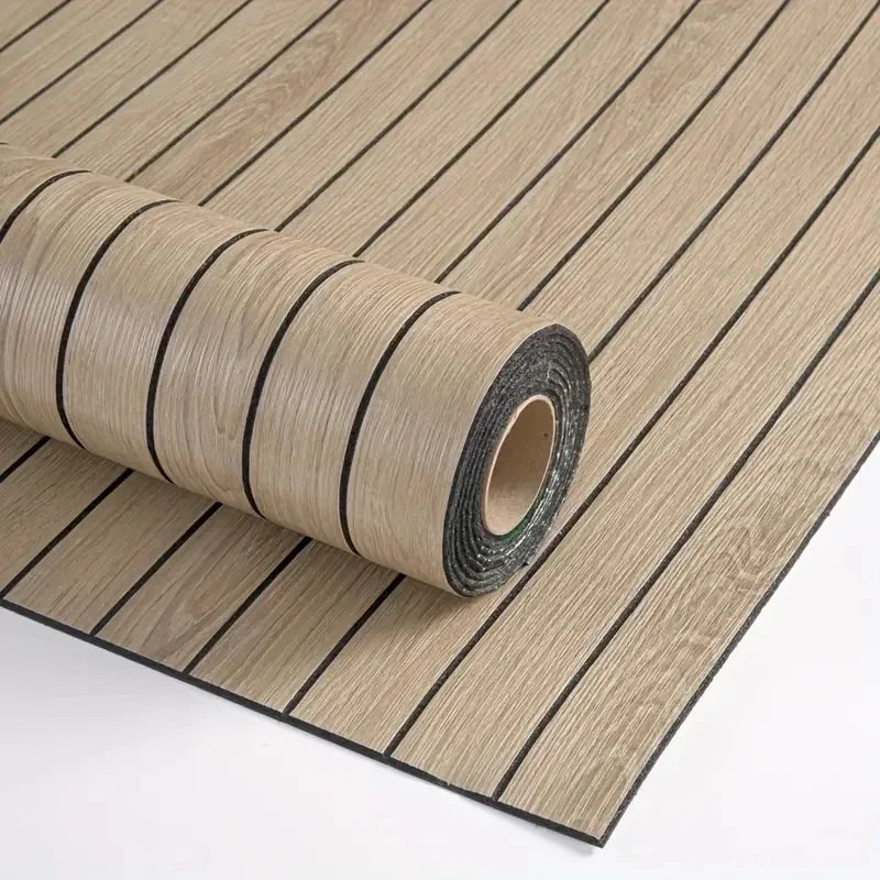 3D Wood Grain Wallpaper Self Adhesive Waterproof Removable DIY Wall Ceiling Decor