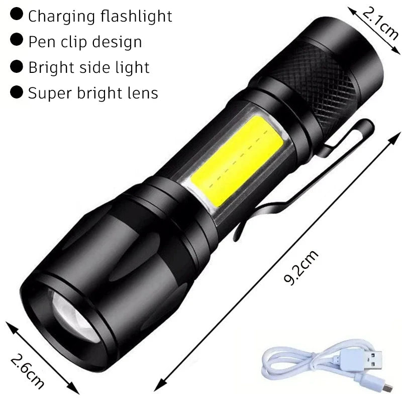 Ultra Bright LED Flashlight 2000LM Rechargeable