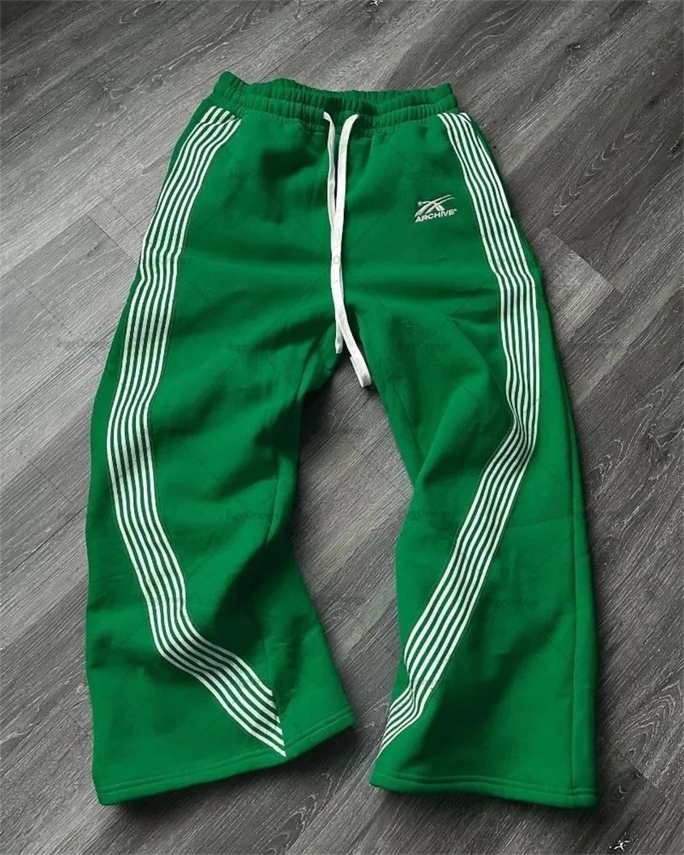 Y2K Wide Leg Tactical Jogger Pants Unisex Streetwear Sweatpants